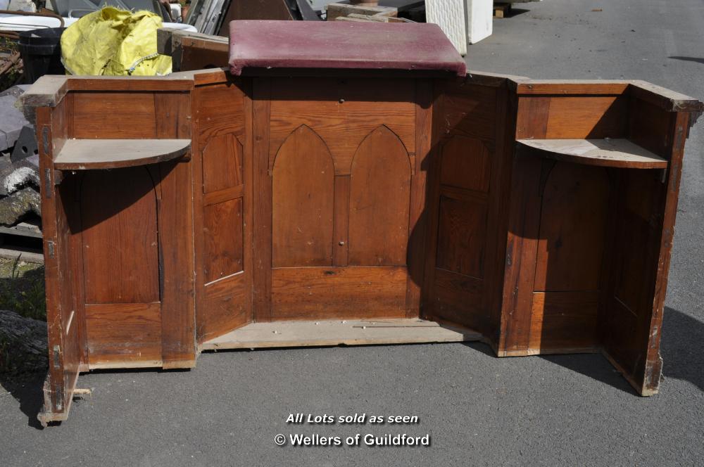 VICTORIAN PITCHED PINE CHURCH PULPIT - Image 8 of 12