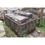 METAL STILLAGE CONTAINING SINGLE HAND MADE ROOF TILES