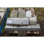 PALLET CONTAINING A SMALL QUANTITY OF GRANITE SECTIONS