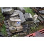 PALLET CONTAINING MIXED STONE WINDOW SECTIONS