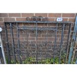 PAIR OF DECORATIVE WROUGHT IRON GATES, TOTAL SPAN 2320MM