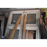 SEVEN LARGE MIXED CASEMENT WINDOWS INCLUDING SASH, ETC.