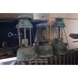THREE MIXED VINTAGE TILLEY LAMPS