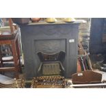 DECORATIVE CAST IRON FIREPLACE, 900MM X 150MM X 990MM