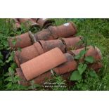 PALLET CONTAINING TERRACOTTA HALF ROUND RIDGE TILES