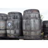 PALLET CONTAINING SIX VINTAGE WHISKY BARRELS