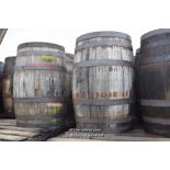 PALLET CONTAINING SIX VINTAGE WHISKY BARRELS