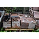 LARGE QUANTITY OF SALT GLAZED COPING PLINTH BRICKS