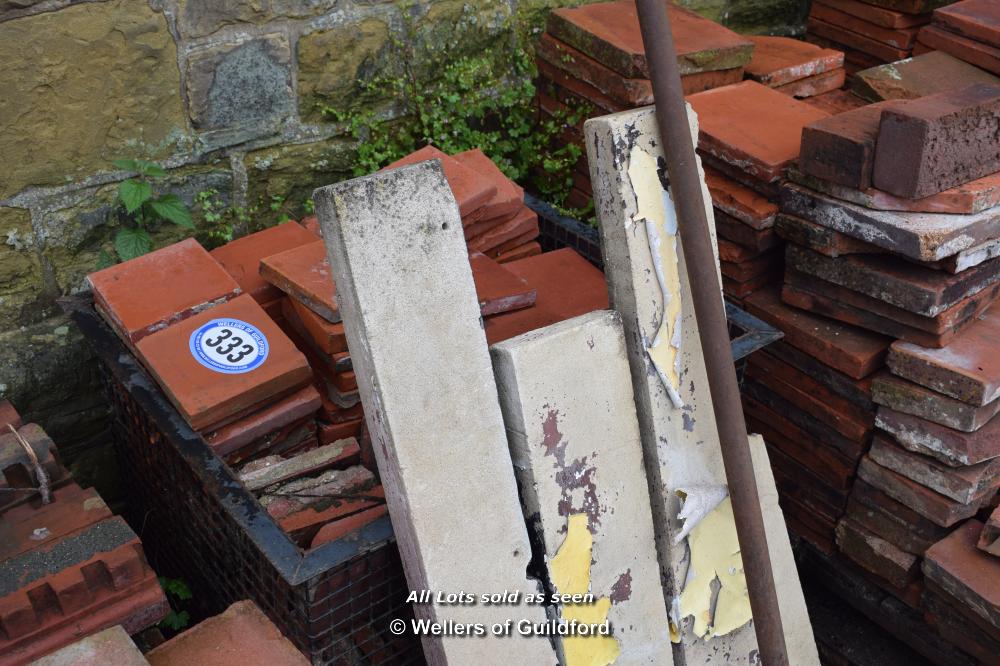 METAL CRATE CONTAINING A QUANTITY OF 6 INCH QUARRY TILES