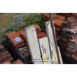 METAL CRATE CONTAINING A QUANTITY OF 6 INCH QUARRY TILES