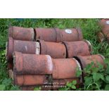 PALLET CONTAINING TERRACOTTA HALF ROUND RIDGE TILES