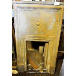 PAIR OF SIMPLE CAST IRON FIRE SURROUNDS, EACH 720MM X 1200MM