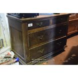 OAK CHEST OF TWO OVER TWO DRAWERS, 1000MM X 480MM X 730MM