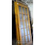 FOUR SIMILAR MODERN FULL GLAZED PINE DOORS