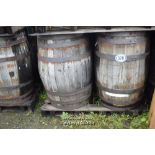 PALLET CONTAINING SIX VINTAGE WHISKY BARRELS