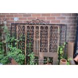 TWO MIXED DECORATIVE WROUGHT IRON GATES, THE WIDEST 1360MM