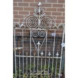 VICTORIAN DECORATIVE WROUGHT IRON GATE, 1030MM X 1740MM