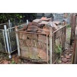 METAL STILLAGE CONTAINING SINGLE HAND MADE ROOF TILES