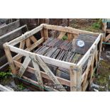 WOODEN CRATE CONTAINING SINGLE HAND MADE ROOF TILES