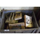 LARGE PLASTIC CRATE CONTAINING MAINLY 18TH CENTURY ENGLISH AND FRENCH SURFACE LOCKS
