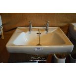 ARMITAGE PORCELAIN SINK WITH BRACKETS AND TAPS