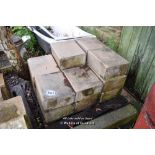 PALLET CONTAINING APPROX FIFTEEN BUFF COPING BRICKS