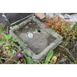 STONE SHALLOW TROUGH, 760MM X 560MM X 140MM