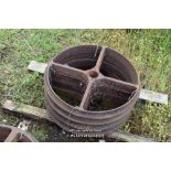 SET OF FOUR CAMBRIDGE ROLLER RINGS (NORMALLY USED FOR SHEPHERDS HUTS)