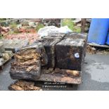 PALLET CONTAINING FOUR RECLAIMED BEECH BLOCKS