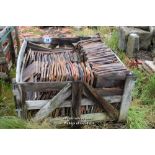 WOODEN CRATE CONTAINING HAND MADE SINGLE ROOF TILES