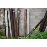 SIX SECTIONS OF CAST IRON GUTTERING