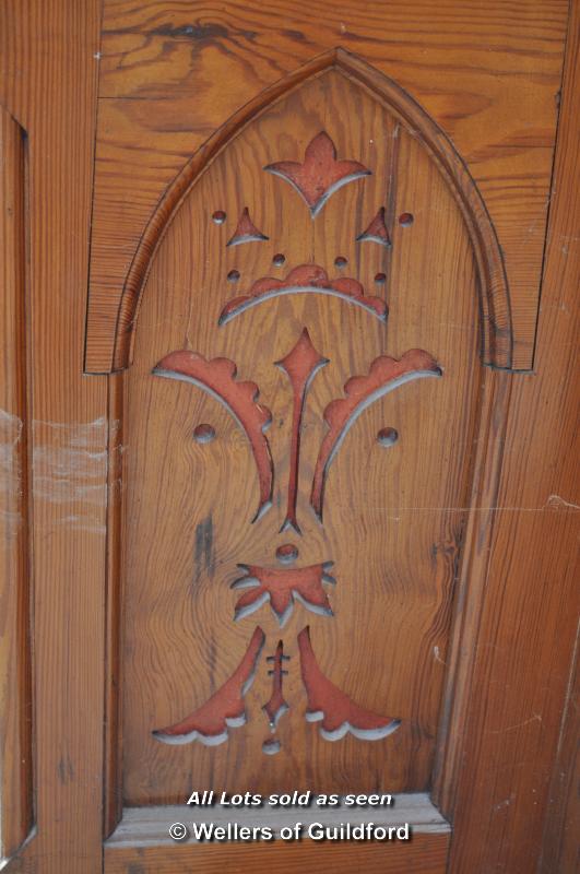 VICTORIAN PITCHED PINE CHURCH PULPIT - Image 9 of 12