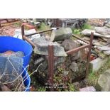 METAL STILLAGE CONTAINING MIXED ROCKERY STONES