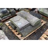 PALLET CONTAINING MIXED COPING STONE AND CORBEL SECTIONS