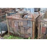 METAL STILLAGE CONTAINING SINGLE HAND MADE ROOF TILES