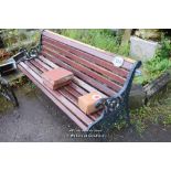 DECORATIVE GARDEN BENCH WITH METAL ENDS, 1610MM LONG