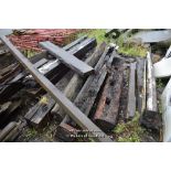 SMALL QUANTITY OF RECLAIMED BEAMS INCLUDING LOCK GATE POST