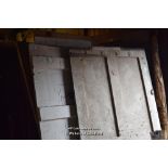 THREE MIXED MAINLY PINE PLANK DOORS