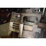 LARGE QUANTITY OF CAST IRON RANGE COMPONENTS INCLUDING FRONT, DOORS AND HOTPLATES