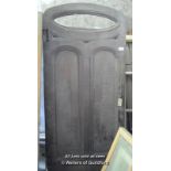 MAHOGANY ARCHED TOP EXTERNAL DOOR, 970MM X 2060MM