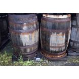 PALLET CONTAINING SIX VINTAGE WHISKY BARRELS