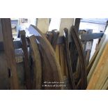 APPROX NINE CURVED OAK ARCHITRAVE PIECES