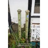 PAIR OF CAST IRON POSTS, EACH 1260MM HIGH