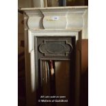 DECORATIVE CAST IRON BEDROOM FIREPLACE, 670MM X 1200MM