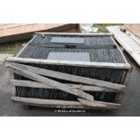 CRATE CONTAINING A QUANTITY OF NEW SLATES 450 X 250 MM