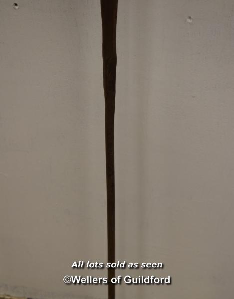 Two African spears, one ith wooden sssshaft and iron tip, 122cm; the other 204cm. - Image 4 of 6