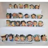 26 Royal Doulton small character jugs, each approx 7cm tall.