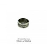*Silver Yves Saint Laurent band ring, ring size O