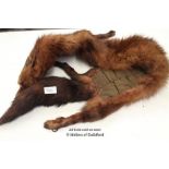 *VINTAGE RED FOX REAL FUR STOLE,FANCY DRESS ,CAVE MAN,RE-ENACTMENT [LQD79](LOT SUBJECT TO VAT)