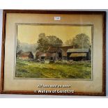 Michael Cadman, watercolour, No.3 Bocketts Farm, signed and dated Spring 1950, 33 x 48cm.V